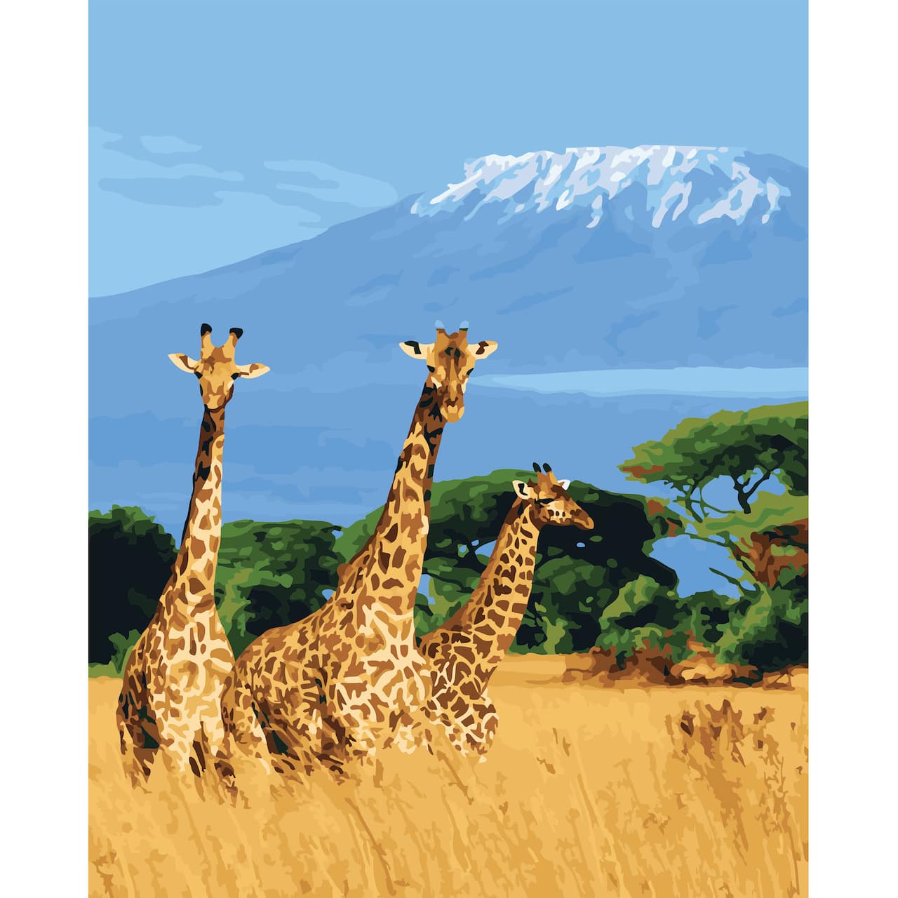 Trousse de peinture par numéros à motif de girafe d’Artist's Loft